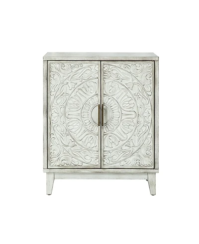 Eusebio Traditional Accent Cabinet with Hidden Drawer and Tapered Legs