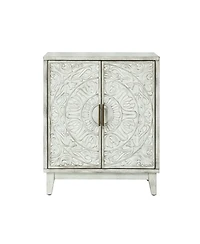 Eusebio Traditional Accent Cabinet with Hidden Drawer and Tapered Legs
