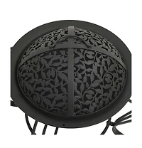vidaXL Fire Pit with Poker 19.3" Steel
