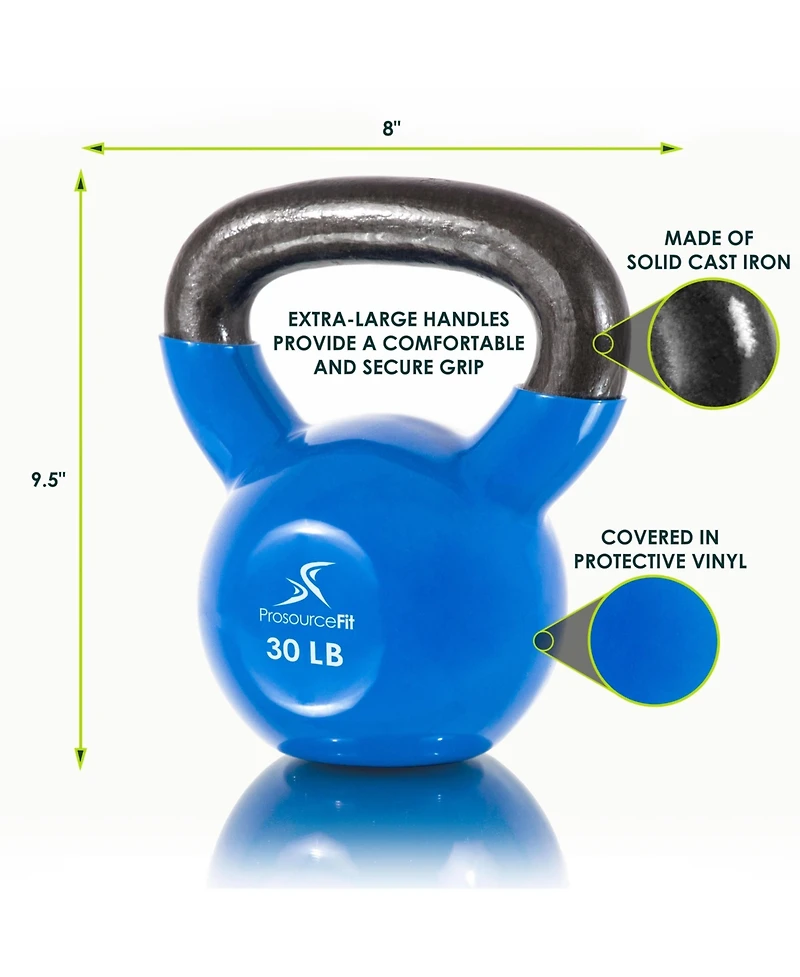 ProsourceFit Vinyl Coated Iron Kettlebell