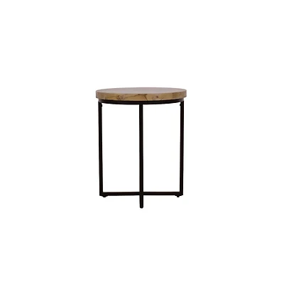 Jofran Ames Solid Wood Modern 20" Round End Table