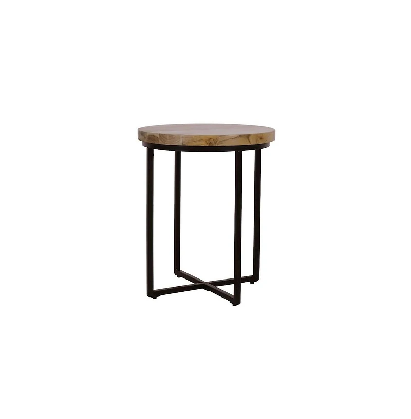 Jofran Ames Solid Wood Modern 20" Round End Table