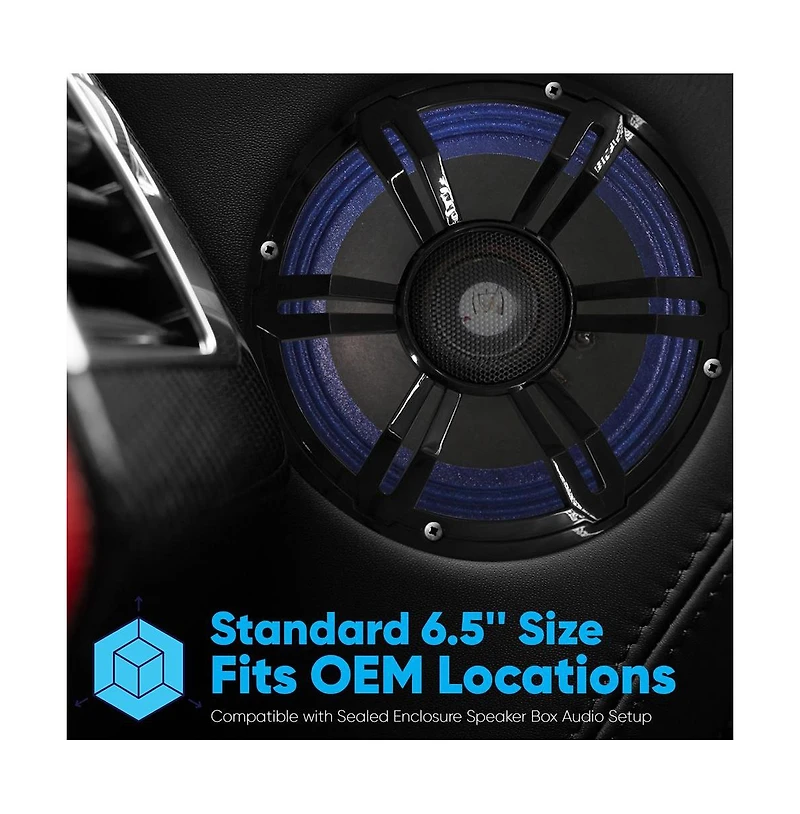 Pyle 6.5" Single Voice Coil Car Subwoofer, 150 Watts, 4-Ohm