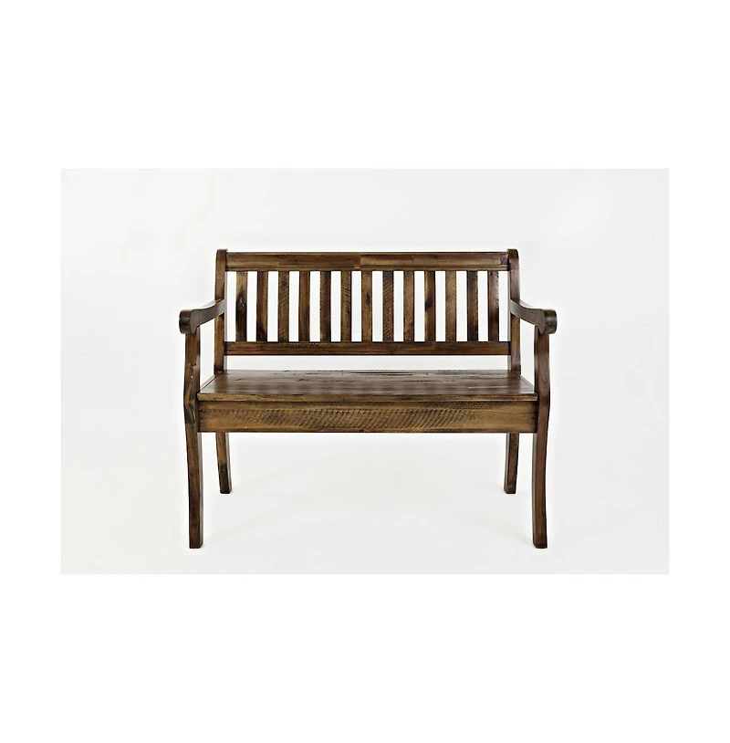 Jofran Artisan's Craft 42" Rustic Farmhouse Distressed Solid Wood Storage Bench