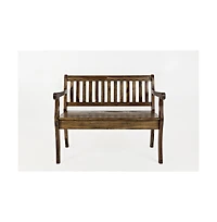 Jofran Artisan's Craft 42" Rustic Farmhouse Distressed Solid Wood Storage Bench