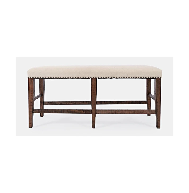 Jofran Fairview Transitional 52" Backless Upholstered Counter Height Bench
