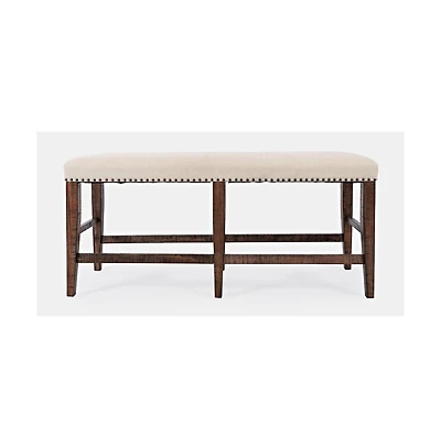 Jofran Fairview Transitional 52" Backless Upholstered Counter Height Bench