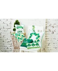 6" x 12" St. Patrick's Day Clover Trio 3 Leaf Clovers Hooked Small/Petite Accent Throw