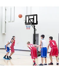 Kuyotq Portable Basketball Hoop with 8 to 10 Ft 5-Level Height Adjustable