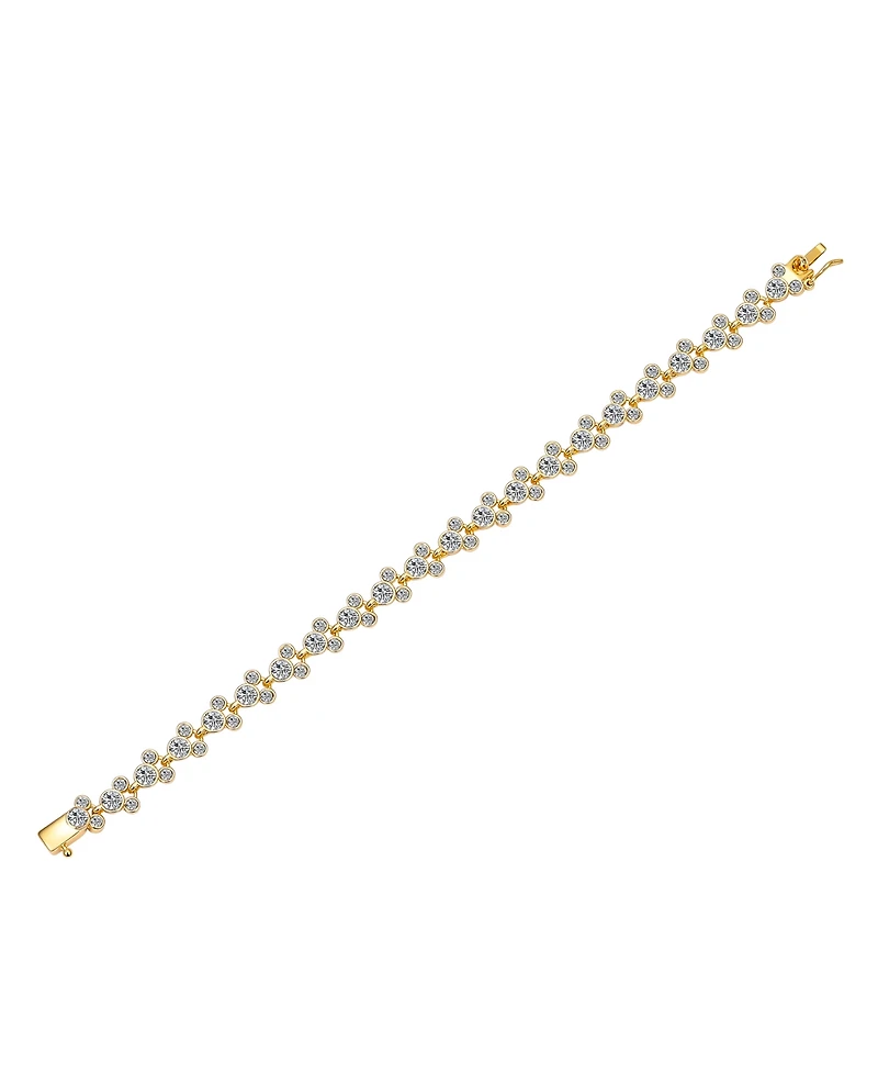 Disney Crystal Multi Color Station Mickey Mouse Tennis Bracelet