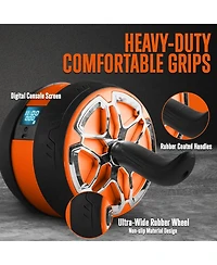 Squatz Ab Roller Wheel and Pilates Bar Set with Resistance Bands for Total Body Workouts