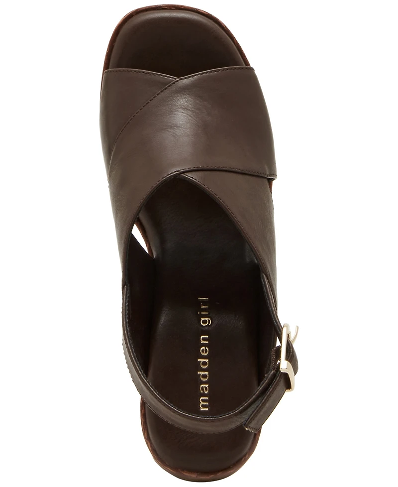 Madden Girl Terrific Crisscross Platform Slingback Sandals