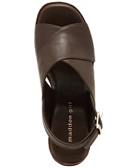 Madden Girl Terrific Crisscross Platform Slingback Sandals