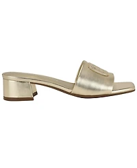Tommy Hilfiger Women's Penni Logo Block Heel Slip-On Sandals
