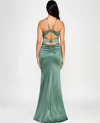 Emerald Sundae Juniors' Corset-Front Cutout-Back Gown, Created for Macy's