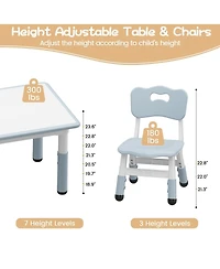 gaomon Adjustable Kids Table & 4 Ergonomic Chairs Set