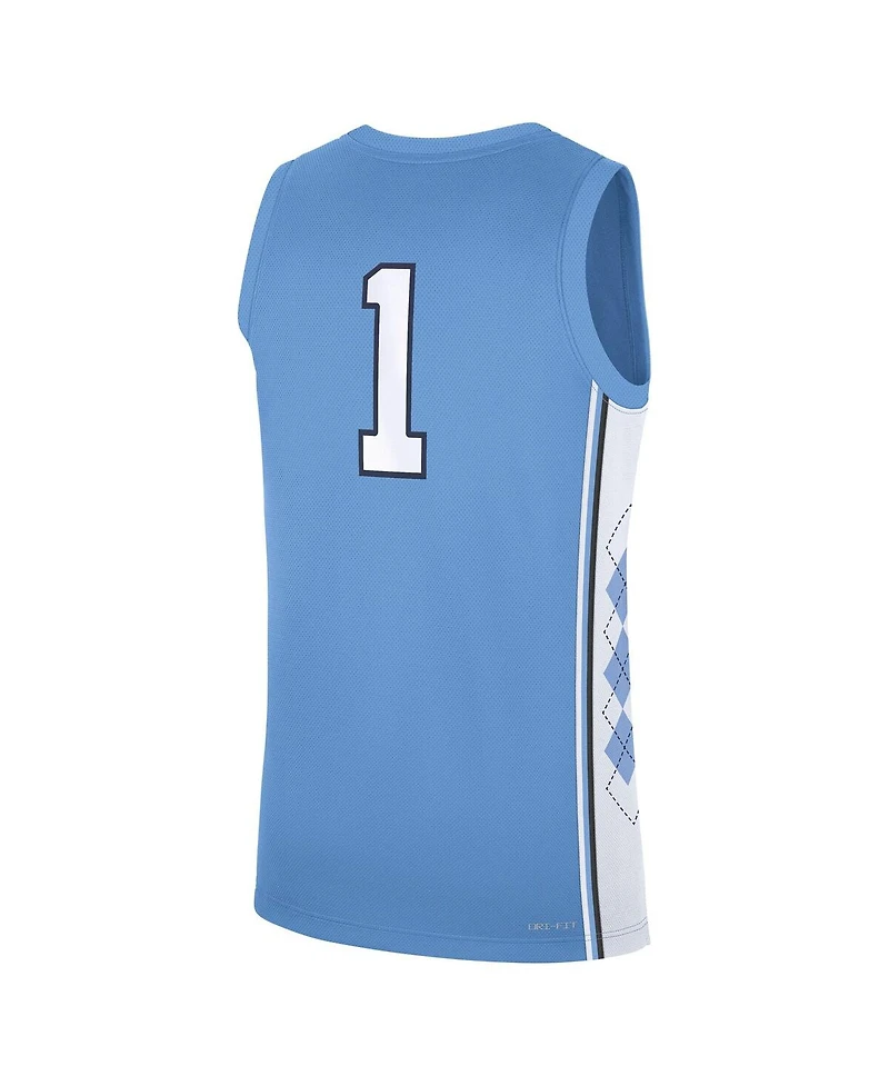 Jordan Men's Carolina Blue North Tar Heels Road Replica Basketball Jersey