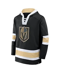 Fanatics Men's Black Vegas Golden Knights Inside Line Fleece Pullover Hoodie