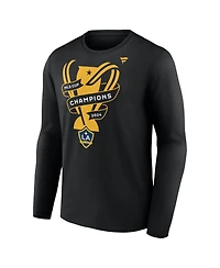 Fanatics Men's Black Los Angeles Galaxy 2024 Mls Cup Champions Locker Room Long Sleeve T-Shirt