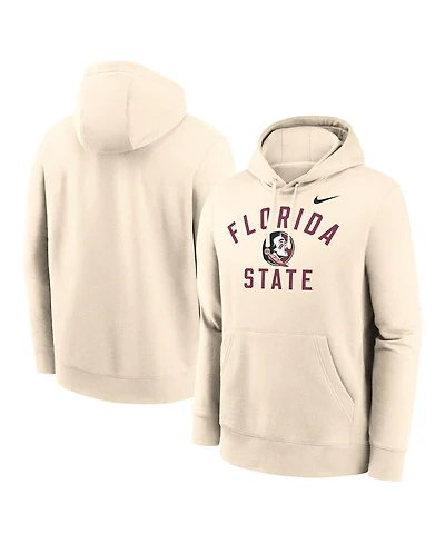 Nike Men's Cream Florida State Seminoles Arch Logo Pullover Hoodie