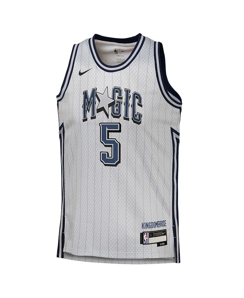 Nike Big Boys and Girls Paolo Banchero Silver Orlando Magic 2024/25 Swingman Player Jersey - City Edition