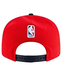 New Era Men's Red/Navy La Clippers Jersey Hook Statement Edition 9FIFTY Snapback Hat