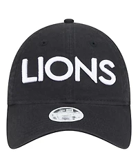 New Era Women's Black Detroit Lions Cece 9TWENTY Adjustable Hat