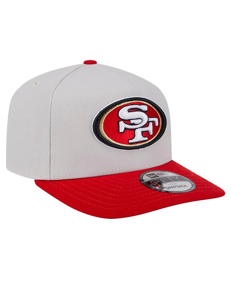 New Era Men's Stone San Francisco 49ers Decent 9FIFTY A-Frame Snapback Hat