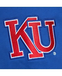 Mitchell & Ness Men's Royal Kansas Jayhawks Chain stich Fleece Pullover Hoodie