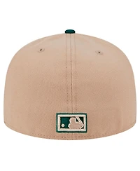 New Era Men's Khaki Athletics 59FIFTY Fitted Hat