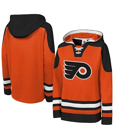 Outerstuff Big Boys and Girls Orange Philadelphia Flyers Must Have Home V-Neck Pullover Hoodie