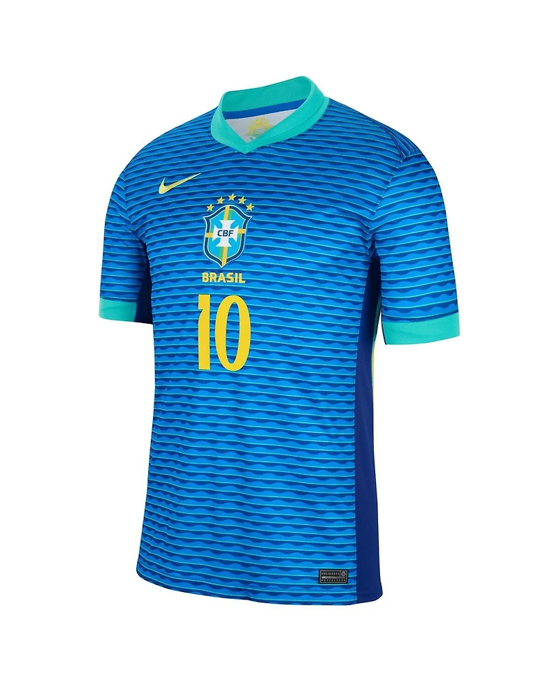 Nike Men's Neymar Jr. Blue Brazil National Team 2024 Away Stadium Replica Player Jersey