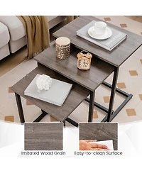 Gouun 3 Pieces Multifunctional End Table Set
