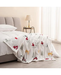 Linery & Co Verlee Velvet Plush Cozy Christmas Throw, 50" x 70"