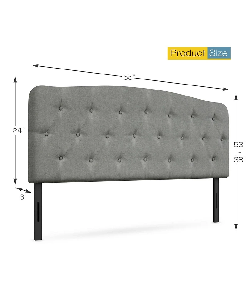 Gouun Faux Linen Headboard with Adjustable Heights