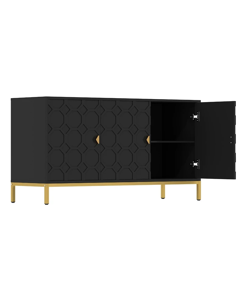 Freestanding Storage Cabinet 3-Door Accent