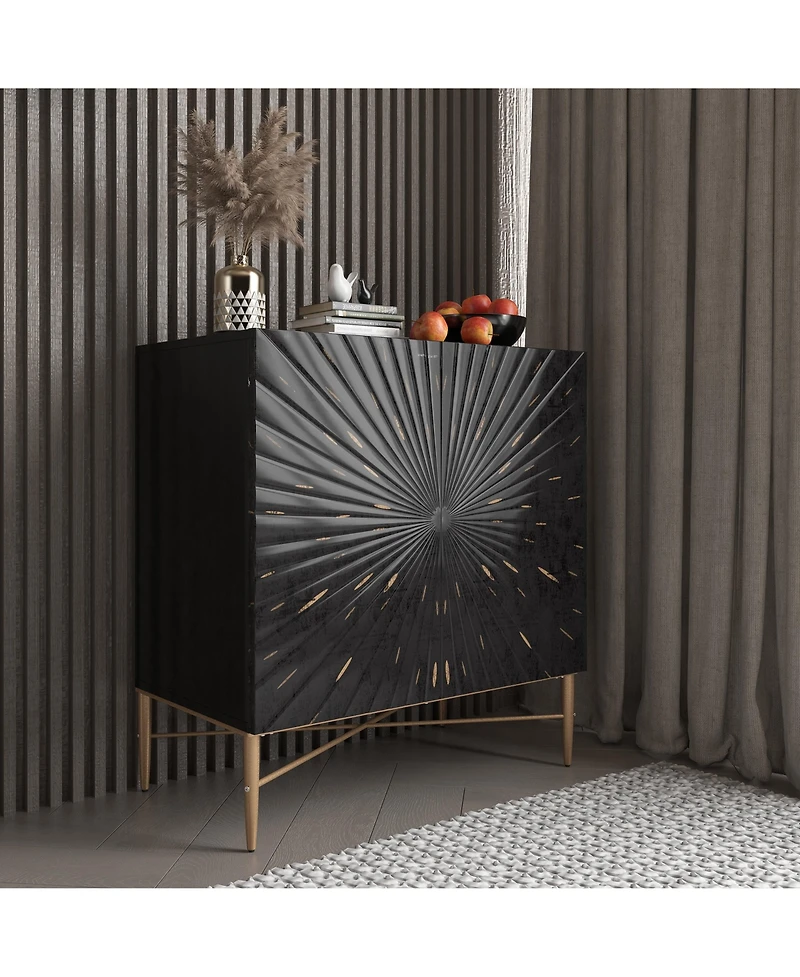 Boyel Living Modern Wood Storage 2 Door Accent Cabinet