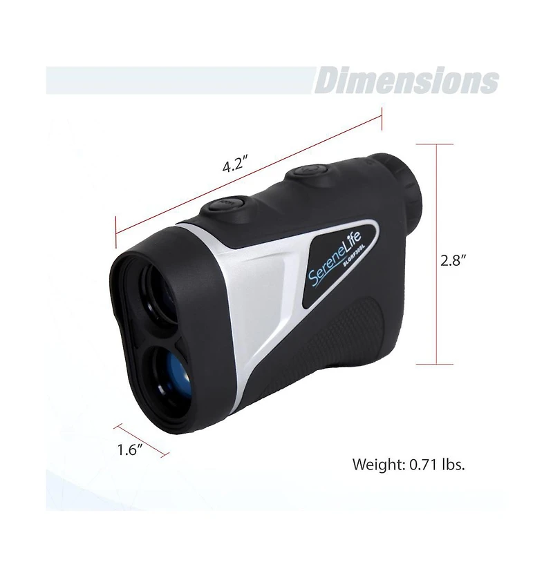 SereneLife Golf Laser Range Finder Monocular with Pin-Seeking Mode