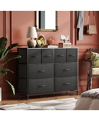 Wlive Dresser for Bedroom with 8 Drawers Wide Fabric Storage and Organization Chest of Living Room Closet Hall