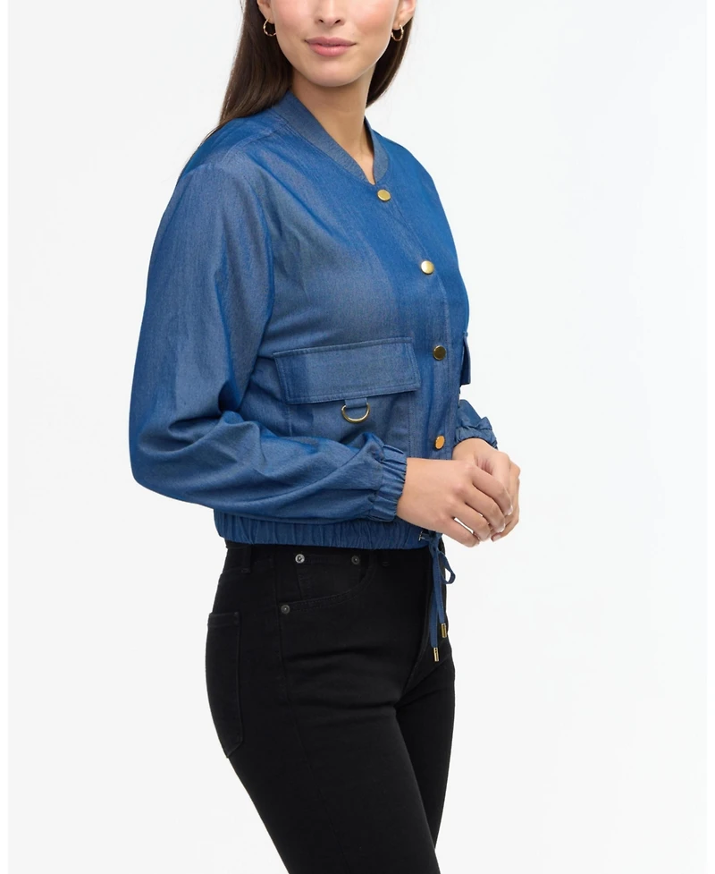 Ellen Tracy Women s Tencel Bomber Jacket