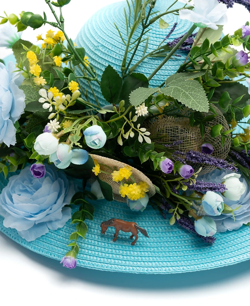 August Hats Floral Explosion Wide Brim Dressy Hat