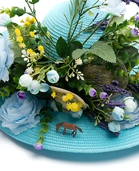 August Hats Floral Explosion Wide Brim Dressy Hat