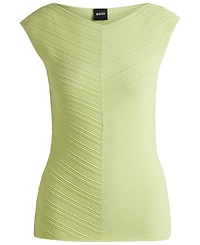 Boss by Hugo Women's Knitted Structure V-Neck Top