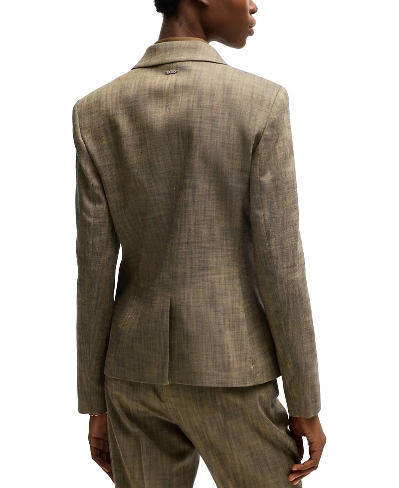 Boss by Hugo Women's Melange Slim-Fit Blazer