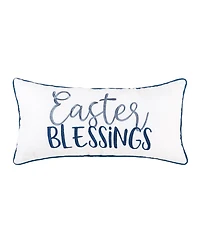12" x 24" Spring "Easter Blessings" Embroidered Accent Throw Pillow