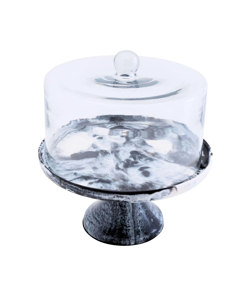 Godinger Lucente Resin Cake Stand and Dome