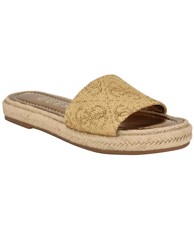 Guess Women's Katic Slide Espadrille Flat Sandals