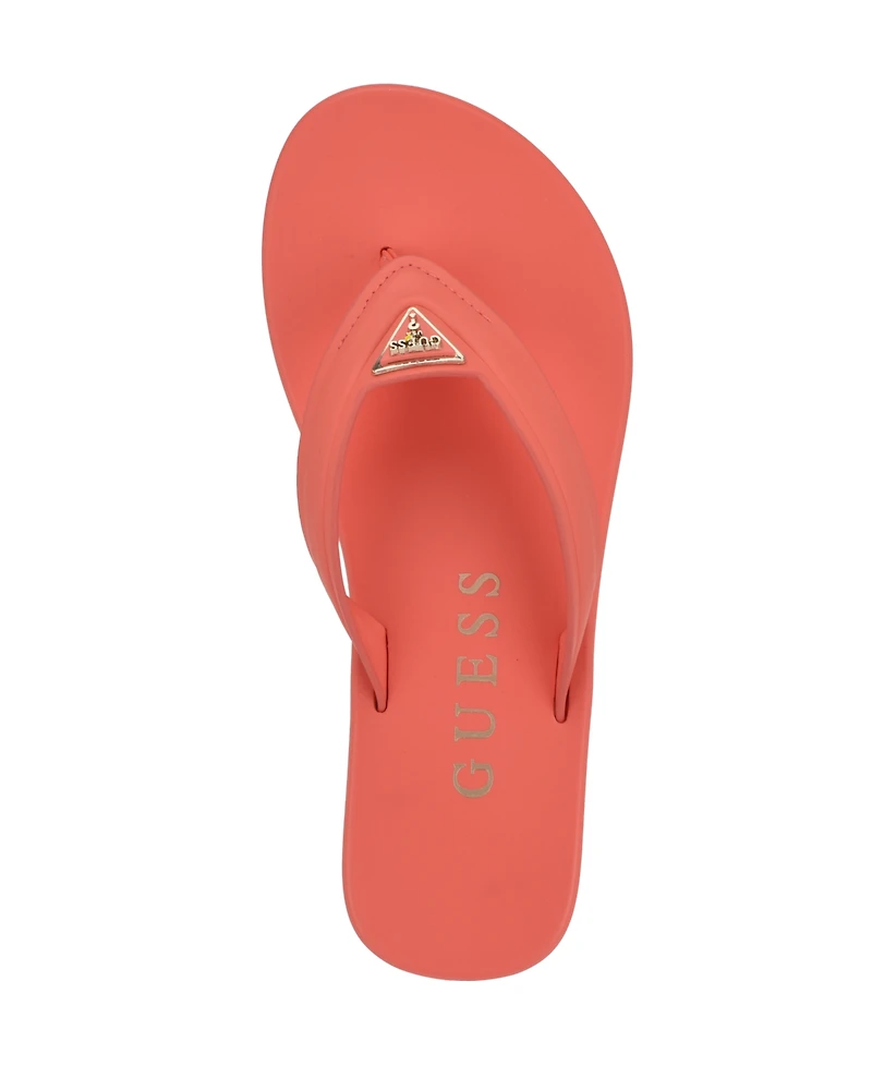 Guess Women's Candry Triangle Logo Eva Thong Flip Flop Sandals