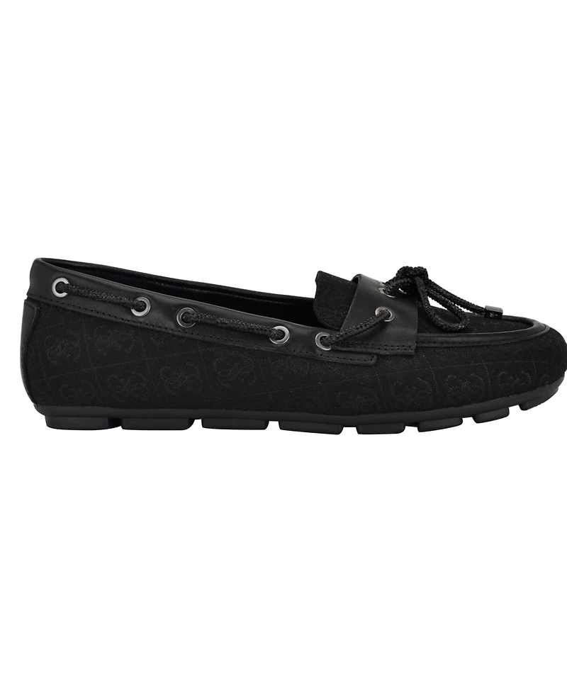 Guess Women's Lavonta Rhinestone Lace Tailored Boat Shoes