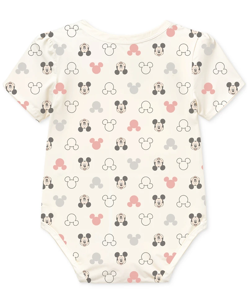 Disney Baby Mickey Mouse Short-Sleeve Bodysuits, 3 Pack